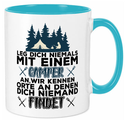 Camper Humor | Spruch Tasse Camping schwarzer Geschenk Geschenkidee lustiger
