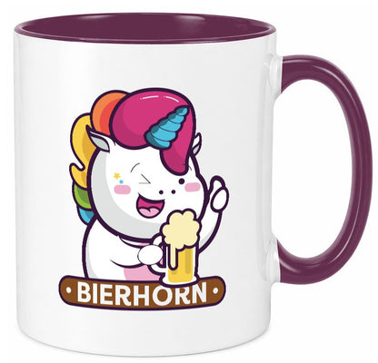 Bierhorn | Einhorn Bierglas Geschenk Humor Geschenkidee lustiger Spruch Tasse