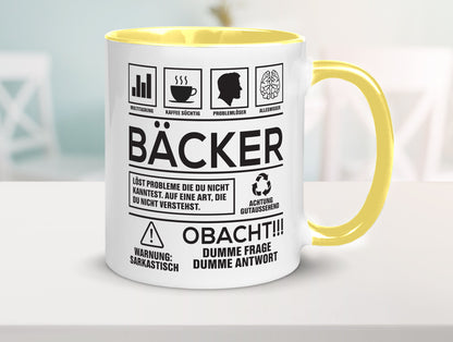 Achtung Probleme Bäcker | Bäckerei Backen Konditor Geschenk Humor Geschenkidee