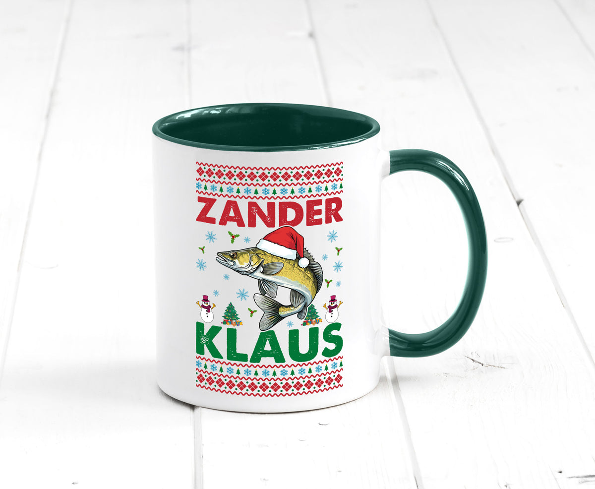 Zander Klaus | Ugly Christmas Angler Angeln v2 Geschenk Humor Geschenkidee Tasse