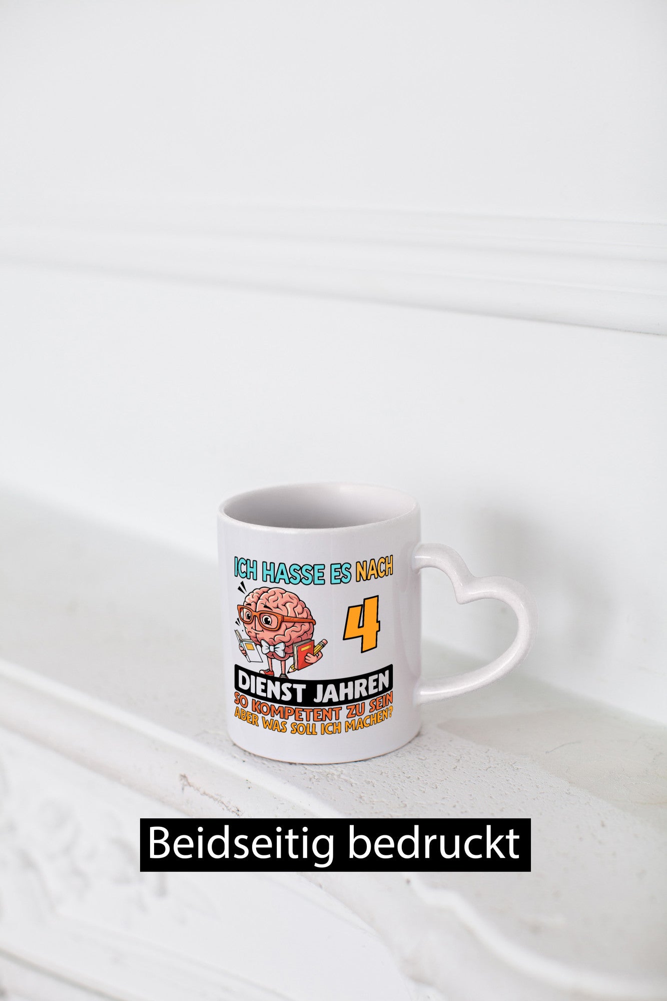 4 Dienstjahre | Arbeit Kompetent lustiger Spruch Geschenk Kollegen Büro Tasse