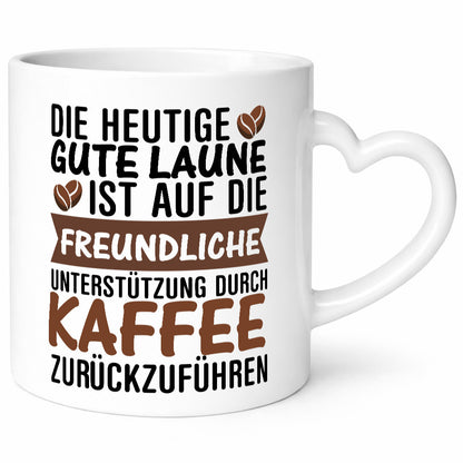Unterstützung durch Kaffee | Kaffeliebhaber gute Laune Geschenk Humor