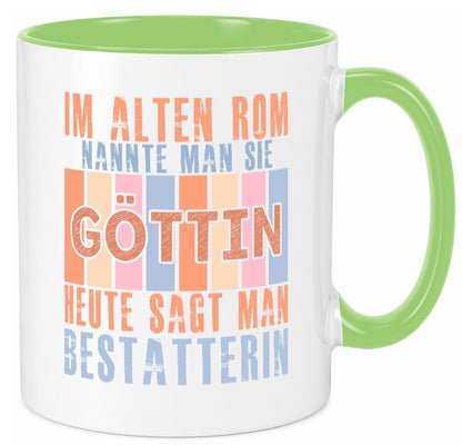 Heute sagt man: Bestatterin | Bestattung Totengräberin lustig Humor Tasse