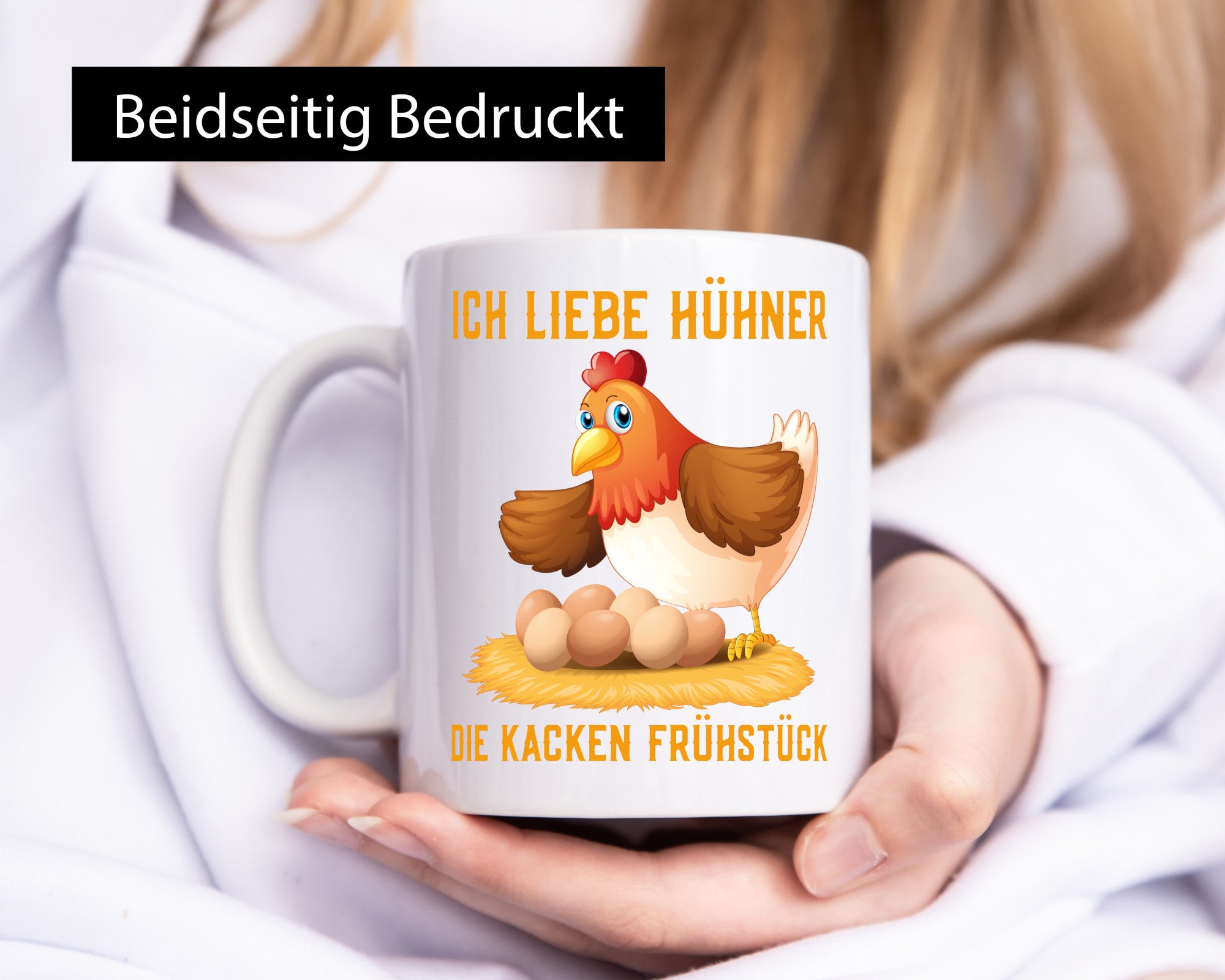 Ich liebe Hühner | Eier Frühstück Huhn Comic Witz Geschenk Humor Geschenkidee