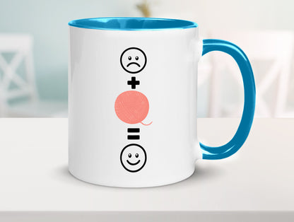 Wolle | Häkeln |Glücklich Geschenk Humor Geschenkidee lustiger Spruch Tasse