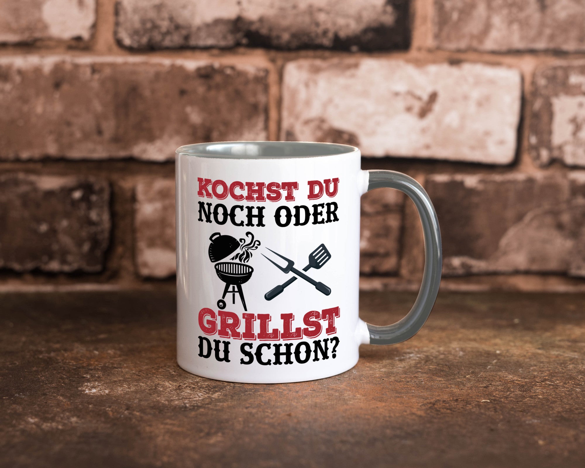 Grillst du schon? | Spruch Tasse Grillen Männer Geschenkidee Humor