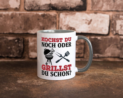 Grillst du schon? | Spruch Tasse Grillen Männer Geschenkidee Humor