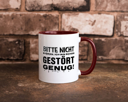 Ich bin schon gestört lustiger Spruch Geschenk Humor Geschenkidee Tasse