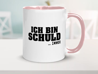 Ich bin Schuld | Schwarze Schaff lustig Humor Geschenkidee Geschenk Tasse
