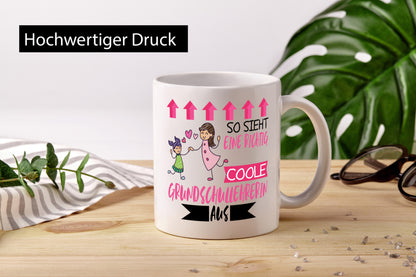So sieht eine richtig coole Grundschullehrerin aus | Schule Geschenk Humor
