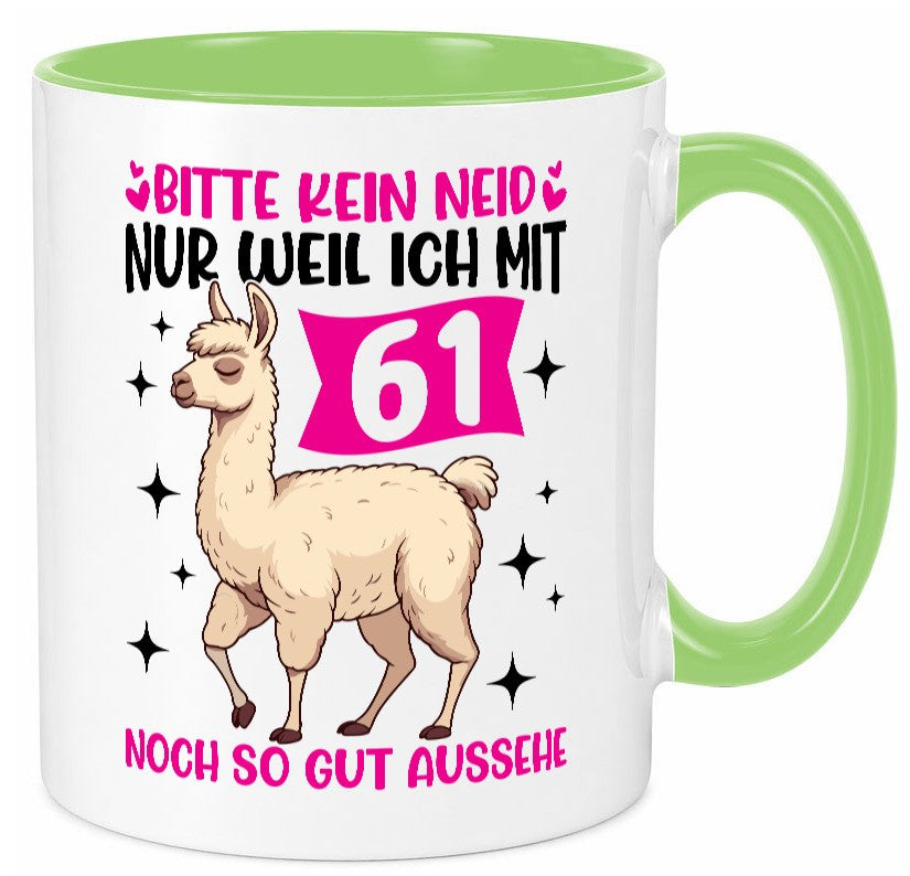 61. Geburtstag | 61 Jahre Lama gut aussehen Geschenkidee Humor Tasse