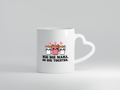 Wie die Mama, so Tochter | Katze Katzenbabies Geschenkidee Familie Humor Tasse