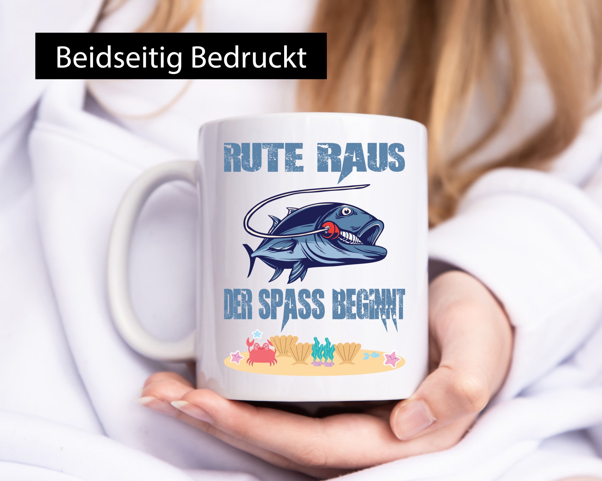 Rute raus der spass beginnt | angeln Angler Humor Geschenkidee Tasse