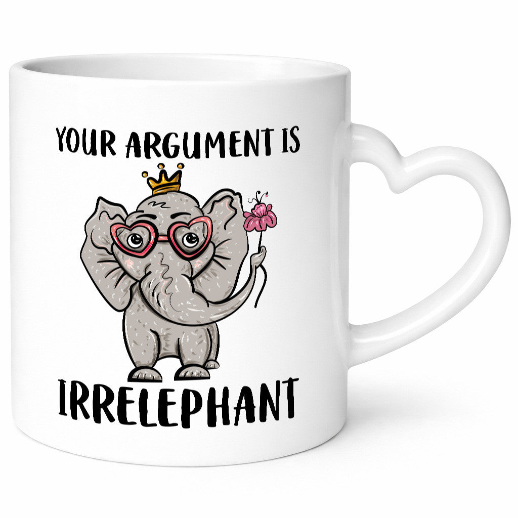 Irrelephant argument | Elefant Tasse Wortwitz Comic lustiger Spruch Geschenk