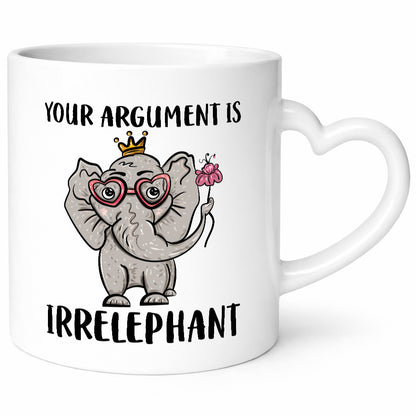 Irrelephant argument | Elefant Tasse Wortwitz Comic lustiger Spruch Geschenk