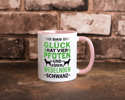 Das Glück hat 4 Pfoten | Hundeliebhaber Ich liebe Hunde Geschenk Tierliebhaber