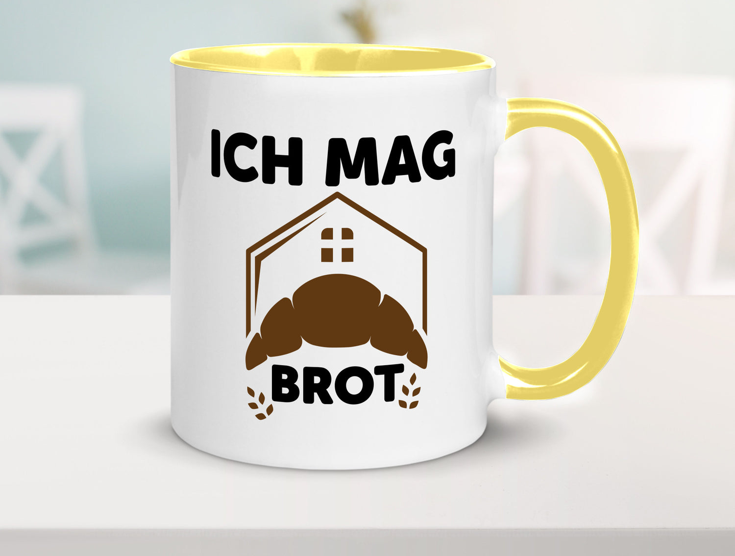 Ich mag Brot | Bäcker backen lustiger Spruch Geschenk Humor Geschenkidee Tasse