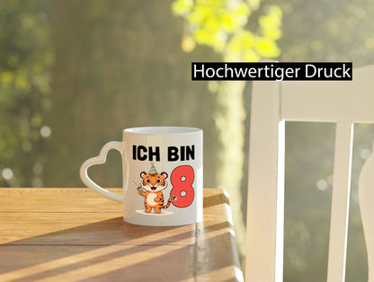 8. Geburtstag | 8 Jahre Tiger Geschenkidee Humor Tasse