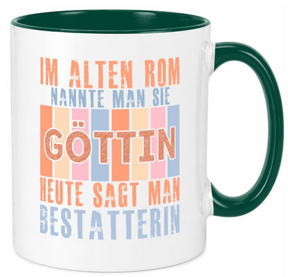 Heute sagt man: Bestatterin | Bestattung Totengräberin lustig Humor Tasse