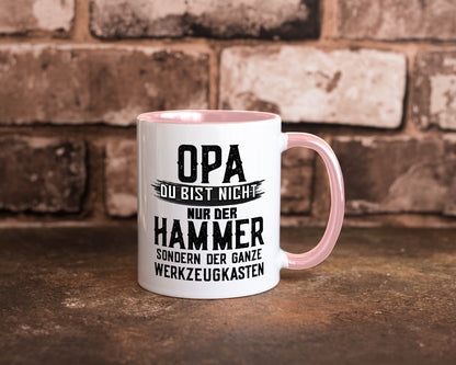 Opa ist der Hammer | Großvater Tasse Werkzeugkasten lustig Familie Geschenkidee