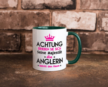 Seine Majestät Anglerin | Angeln Fischerin lustiger Spruch Geschenk Humor