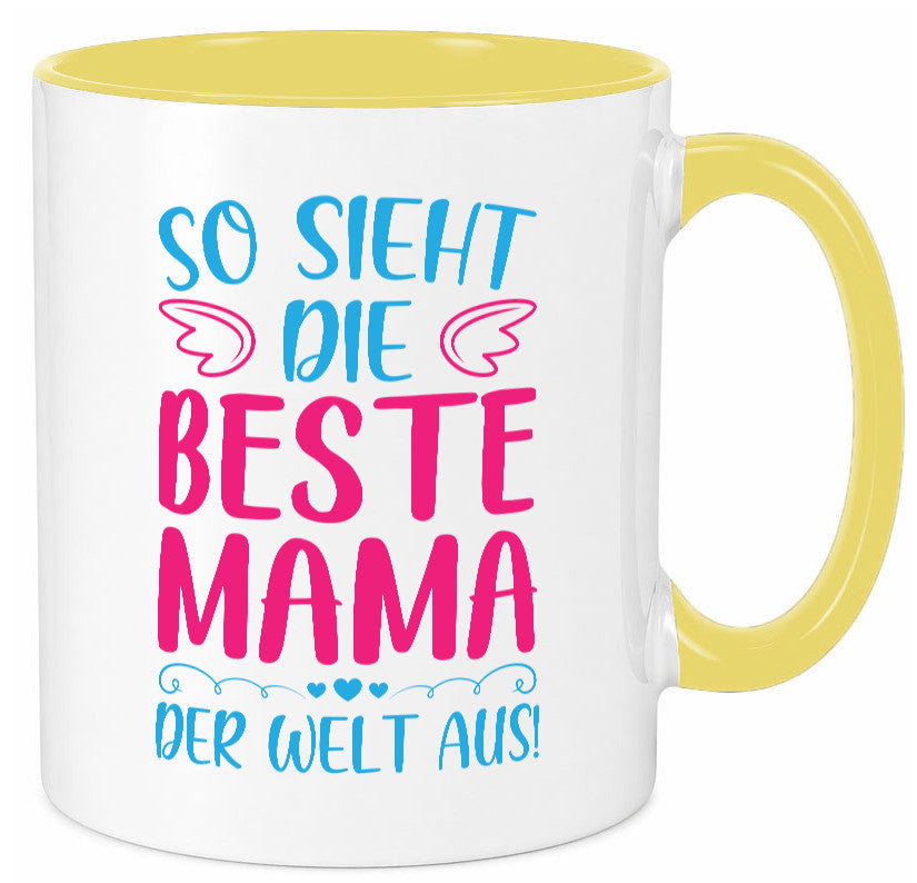 Beste Mama der Welt | Herzchen Geschenk Familie Geschenkidee lustiger Spruch Tasse