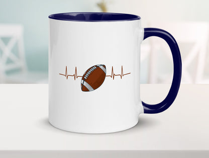 American Football Herzschlag | Footballer Superbowl Humor Geschenkidee Tasse