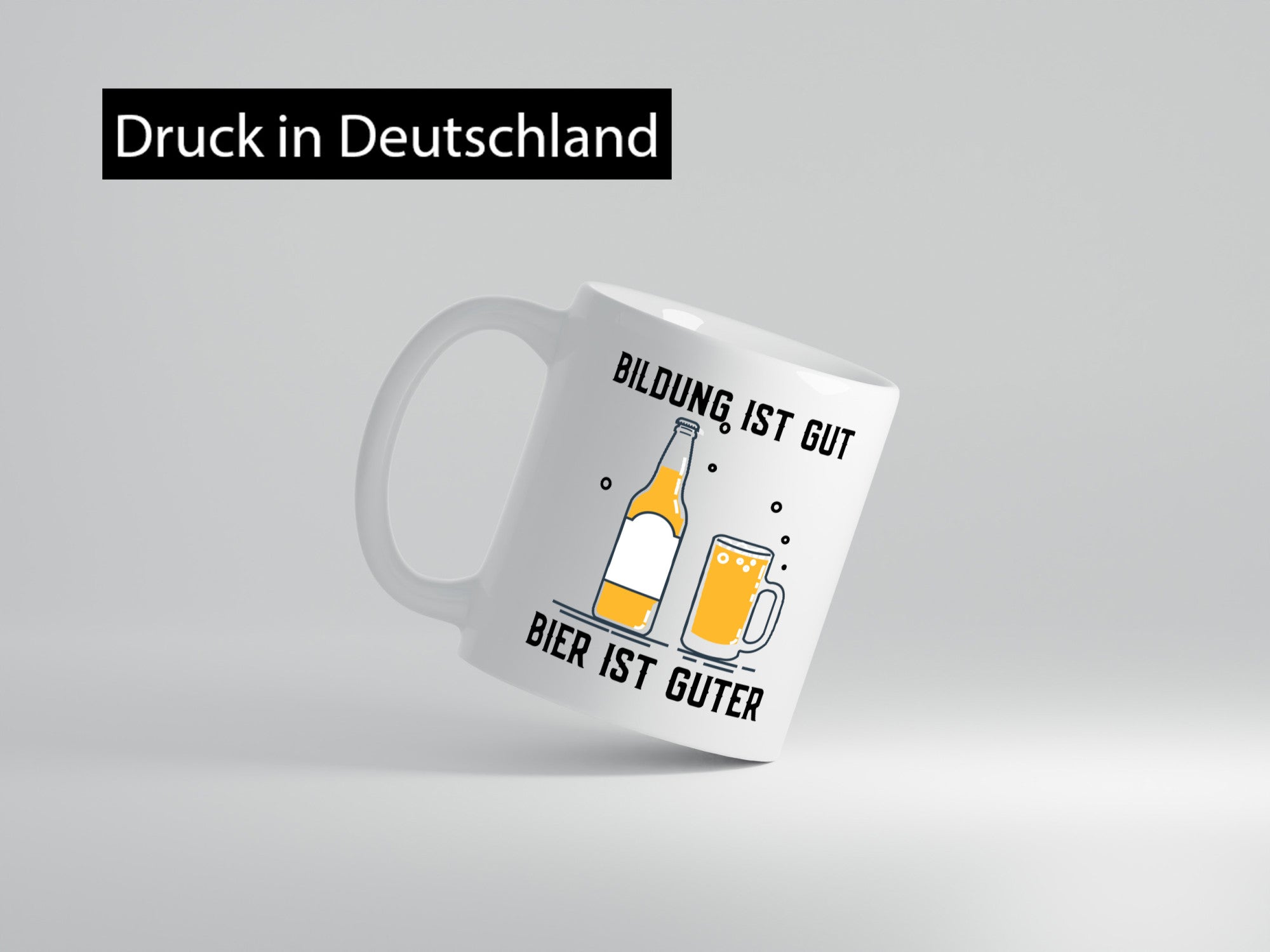 Bildung ist gut | Bier Biertrinker Party Humor Feier lustiger Spruch Geschenk