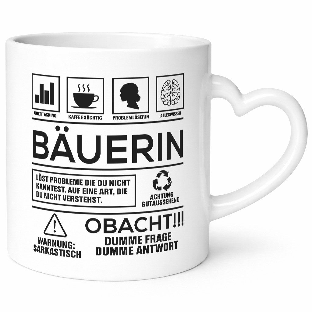 Achtung Probleme Bäuerin | Bauernhof Landwirtschaft Geschenk Humor Geschenkidee