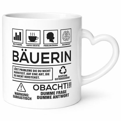 Achtung Probleme Bäuerin | Bauernhof Landwirtschaft Geschenk Humor Geschenkidee