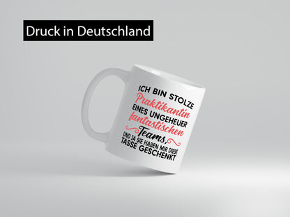 Stolze Praktikantin | Arbeitswelt Tasse Praktikum Geschenk Arbeit Kollegen Büro