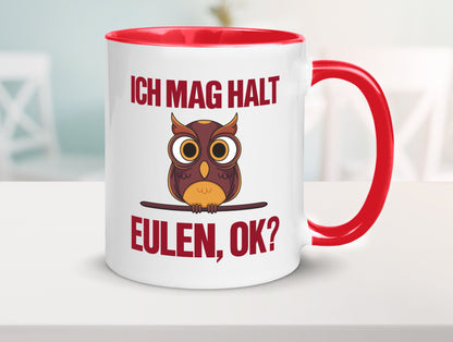 Ich mag Eulen | Spruch süße Eule Motiv lustiger Geschenk Humor Geschenkidee