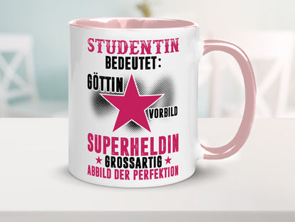 Bedeutung von Studentin | Uni Studium Universität Geschenkidee Humor Tasse