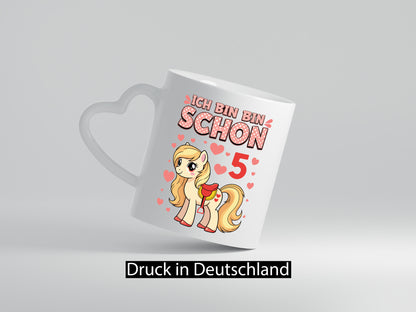 5. Geburtstag | 5 Jahre Mädchen Reiten Pony Humor Geschenkidee Tasse