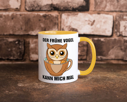 Der frühe Vogel kann mich mal | Eule Morgenmuffel v2 lustiger Spruch Geschenk