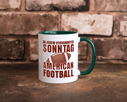 American Football | Sportfan Motiv jeden Sonntag Humor Geschenkidee Tasse