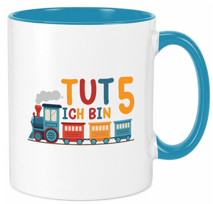 5. Geburtstag | 5 Jahre Eisenbahn Zug junge lustiger Spruch Geschenk Tasse