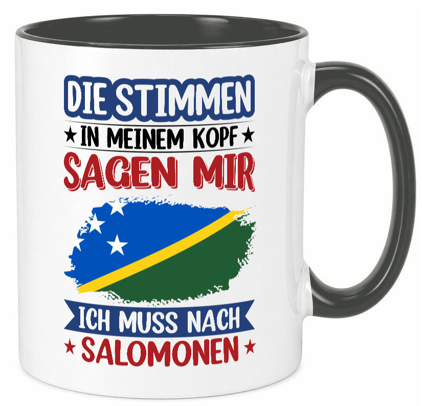 Salomonen | Urlaub Stimmen in meinem Kopf Traumland v2 Humor Geschenkidee Tasse