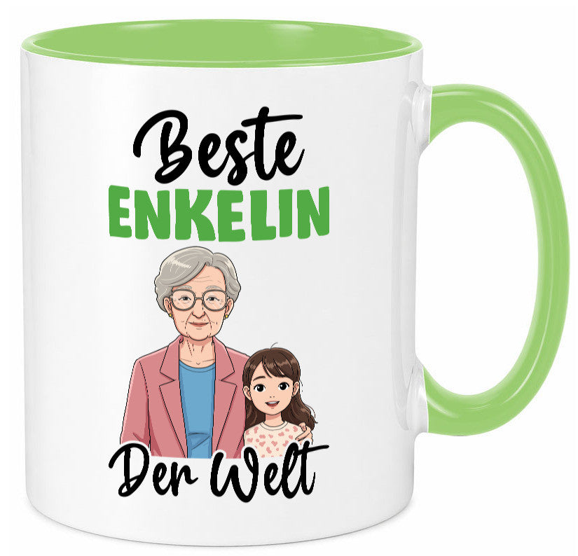 Bester Enkelin | Opa Oma Großmutter Großvater lustiger Spruch Geschenk Familie Tasse