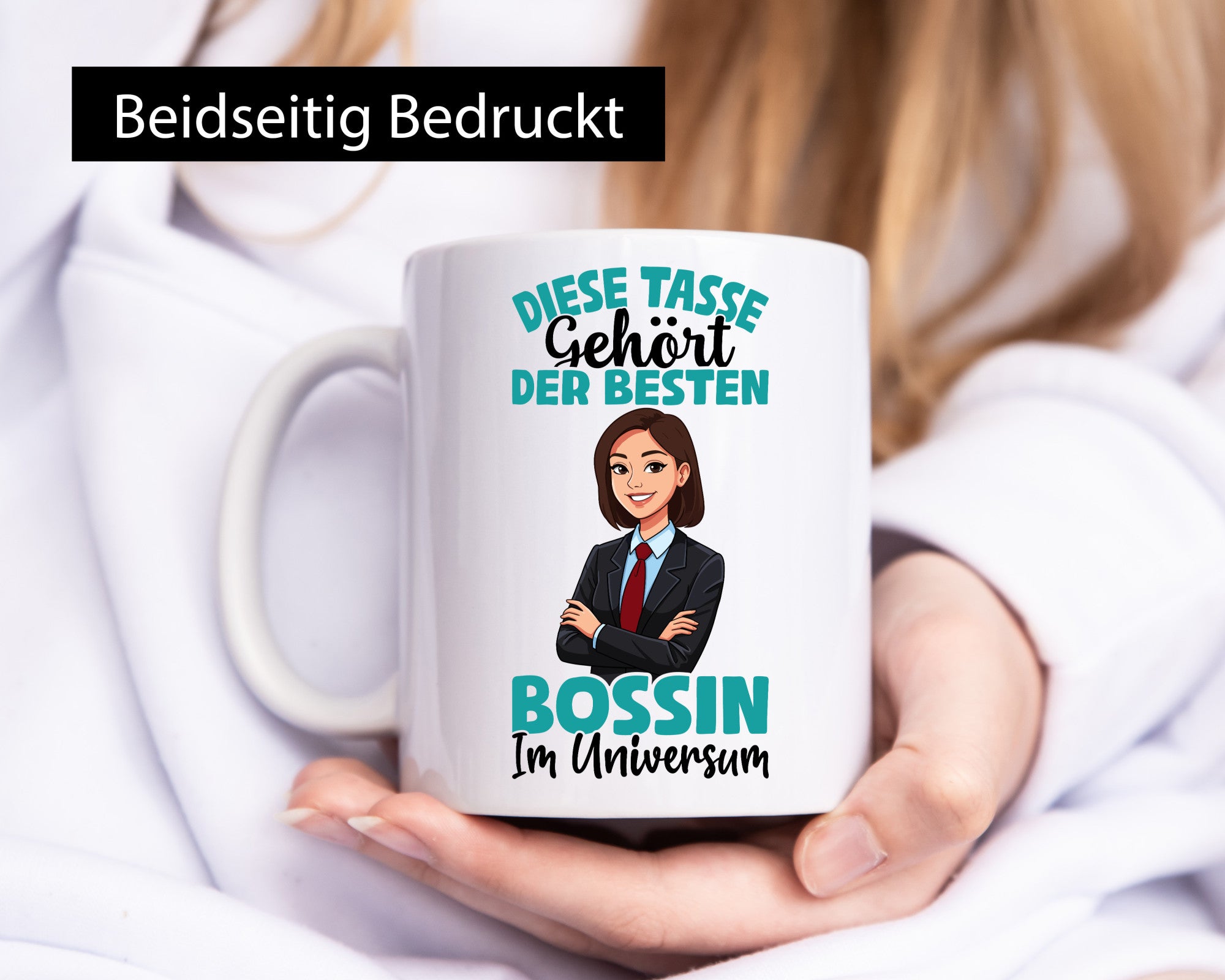 Im Universum: Bossin | Führungskraft Vorgesetzte Geschenkidee Humor Tasse