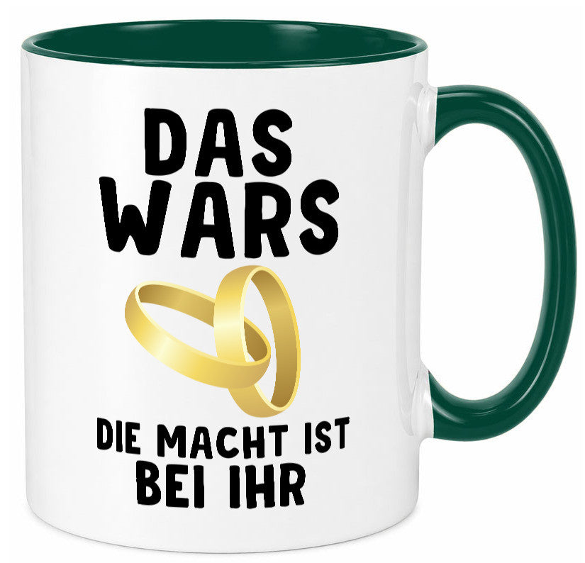 Die macht ist bei ihr | Hochzeit Tasse Ehemann Ehe Geschenk Humor Geschenkidee