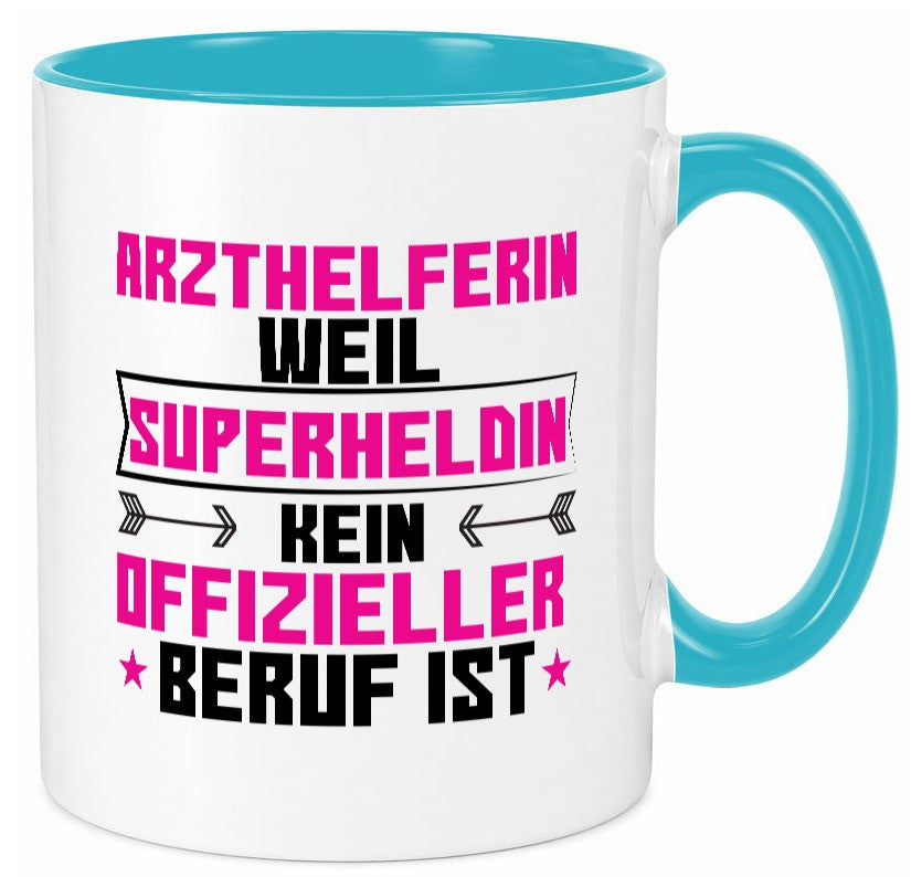 Superheldin Arzthelferin | Fachangestellte Medizin Humor Geschenkidee Tasse