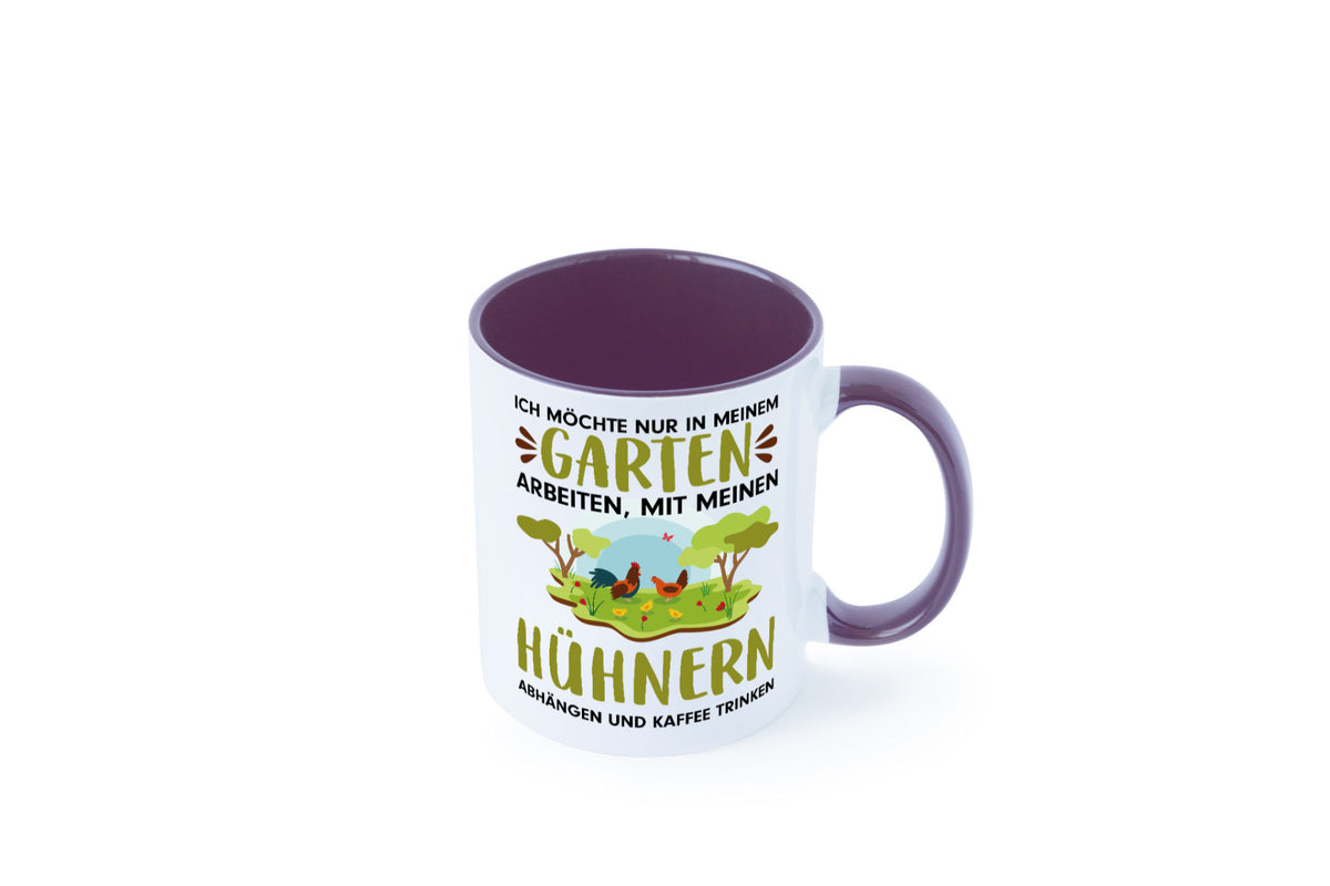 Garten Hühner | Gartenarbeit Tasse Bauernhof Spruch lustiger Geschenk Arbeit