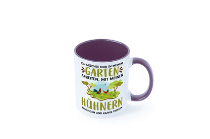 Garten Hühner | Gartenarbeit Tasse Bauernhof Spruch lustiger Geschenk Arbeit