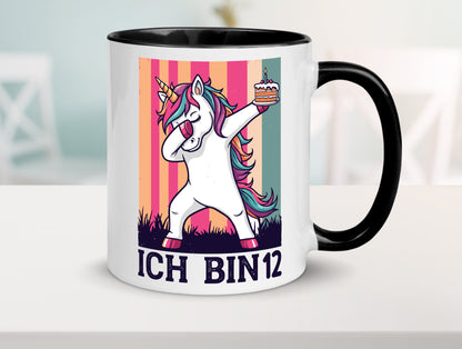 12 Geburtstag | Einhorn Damping Mädchen lustig Geschenkidee Geschenk Tasse
