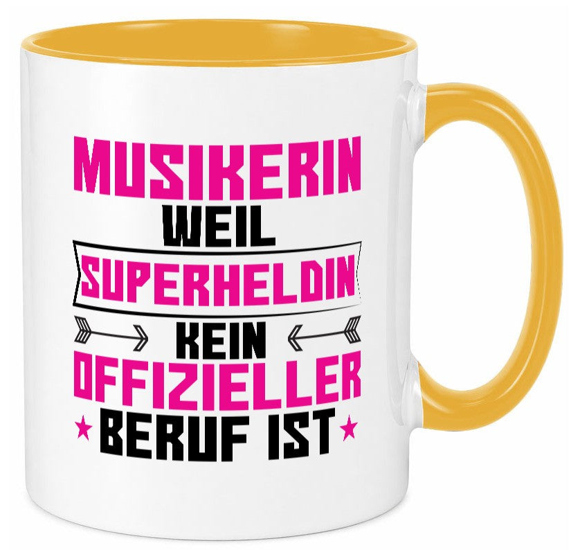 Superheldin Musikerin | Musik Musikantin Humor Geschenkidee Tasse