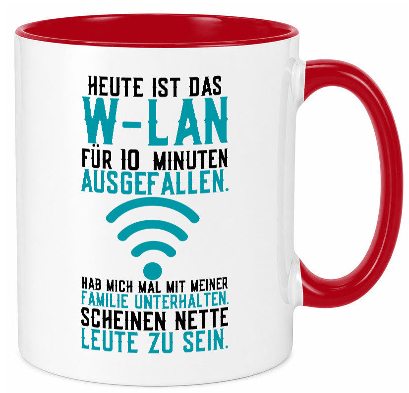 10 Minuten W-Lan Ausfall | Nerd Computer PC Gamer lustig Humor Geschenkidee Tasse
