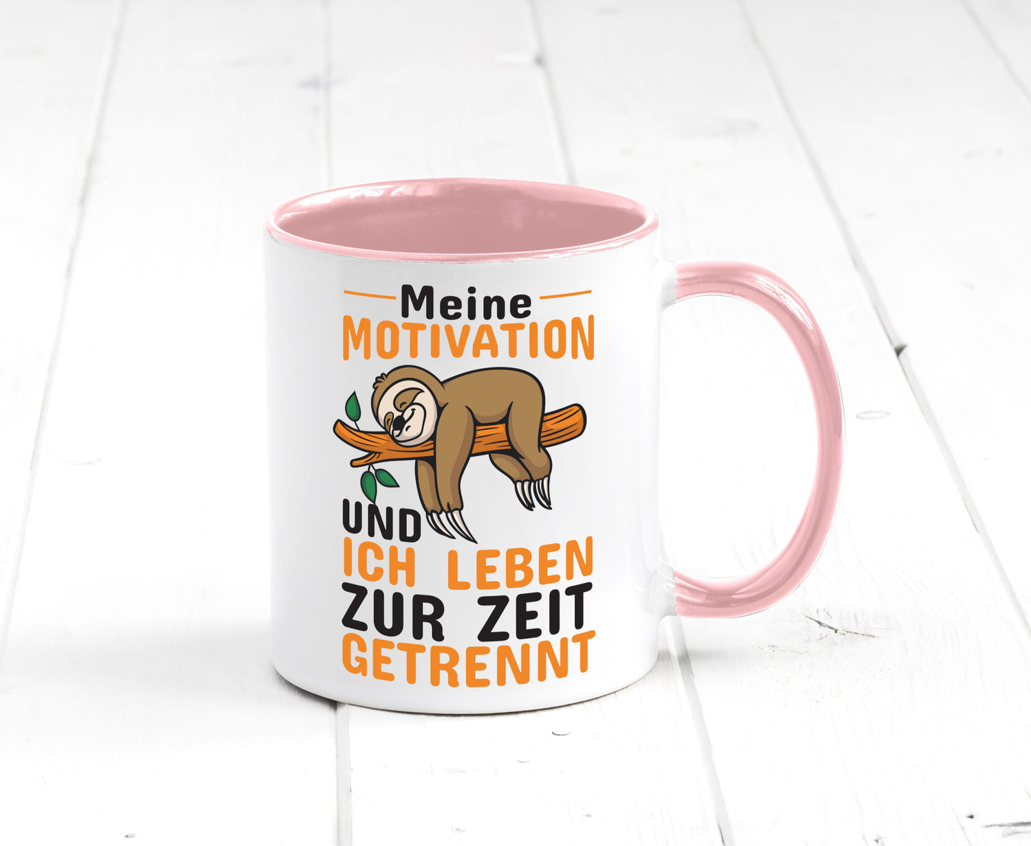 Keine Motivation | Faultier Tasse Büro Humor faul Geschenk Arbeit Kollegen
