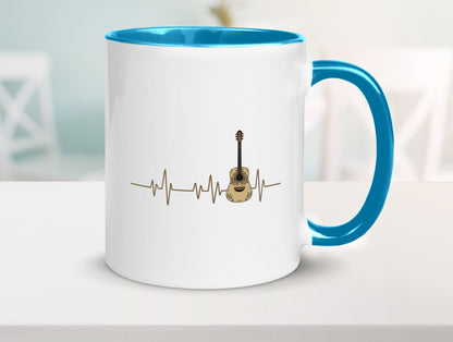 Gitarre Herzschlag | Motiv Musiker Rock Musik lustig Humor Geschenkidee