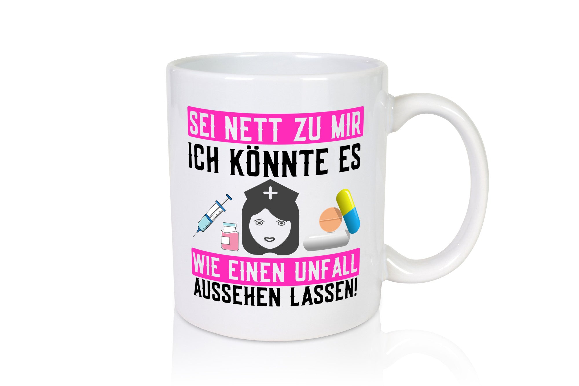 Sei nett zu mir | Ärztin Krankenschwester Spritze Geschenk Humor Geschenkidee